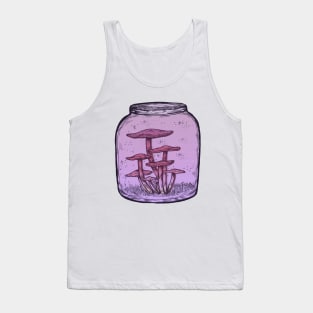 Purple Mushroom Jar || Psychedelic Illustration Tank Top